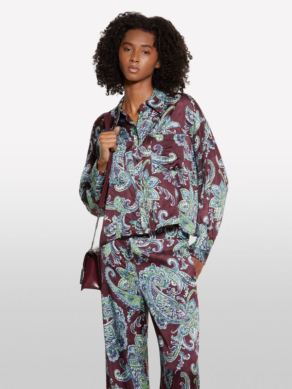 Camisa padrão paisley - camisas para mulher | Sisley