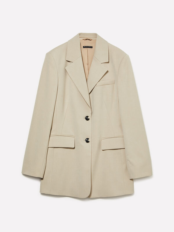 Blazer comprido slim fit - blazers para mulher | Sisley