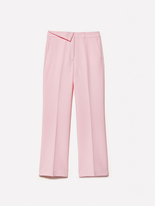 Calças formais rosa Calças formais rosa - calças regular para mulher | Sisley