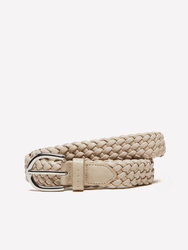 Cinto entrelaçado branco - cintos para mulher | Sisley
