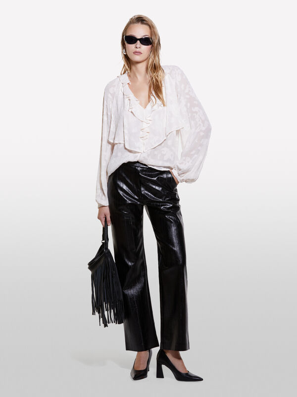 Blusa com folhos - blusas para mulher | Sisley