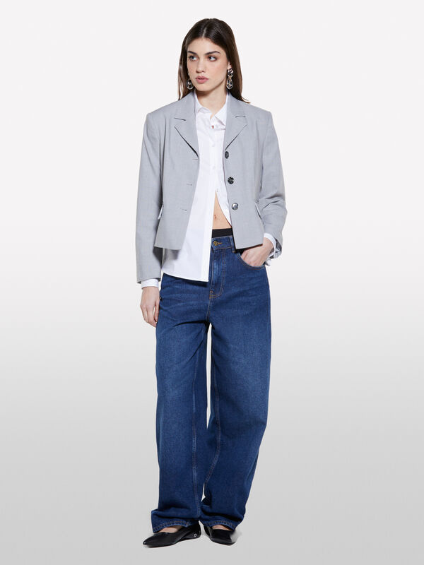 Casaco curto cinza-claro - blazers para mulher | Sisley