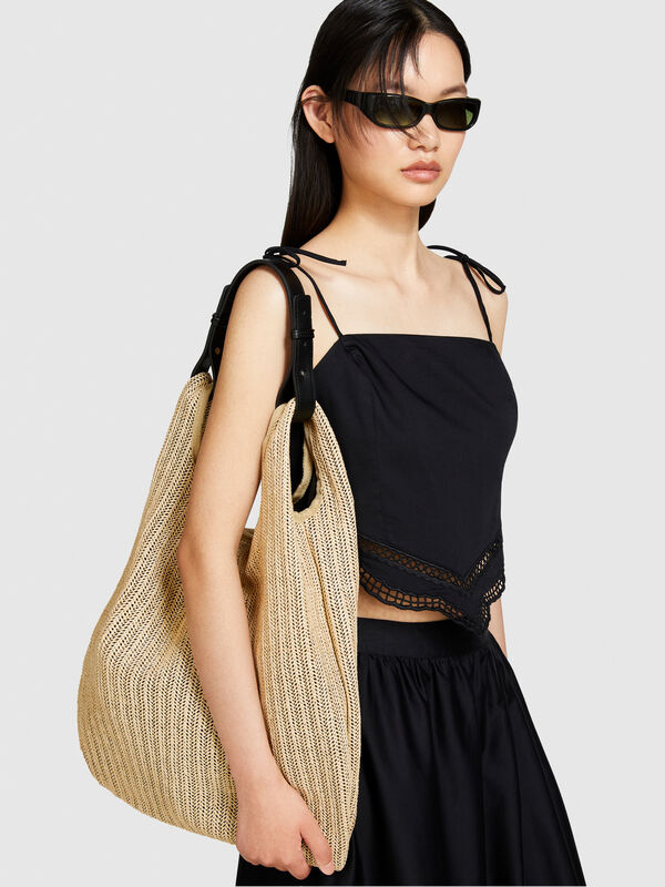Shopper em palha - bolsas tote bag para mulher | Sisley