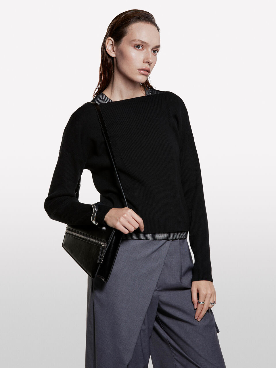 BOAT-NECK SWEAT.L/S Mulher image number null