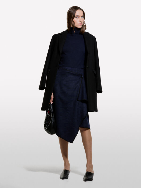 Camisola de gola alta azul-escuro - camisolas gola alta para mulher | Sisley