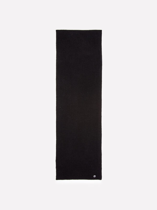 Black knit scarf - écharpes e lenços para homem | Sisley