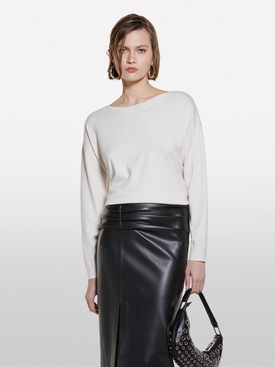 BOAT-NECK SWEAT.L/S Mulher image number null