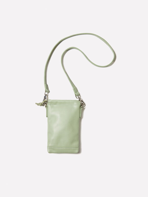 Bolsa porta-telemóvel verde claro com tiracolo - pochetes e porta-telemóveis para mulher | Sisley