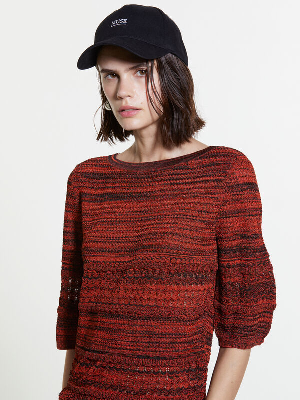 Camisola efeito sombreado - camisolas gola redonda para mulher | Sisley