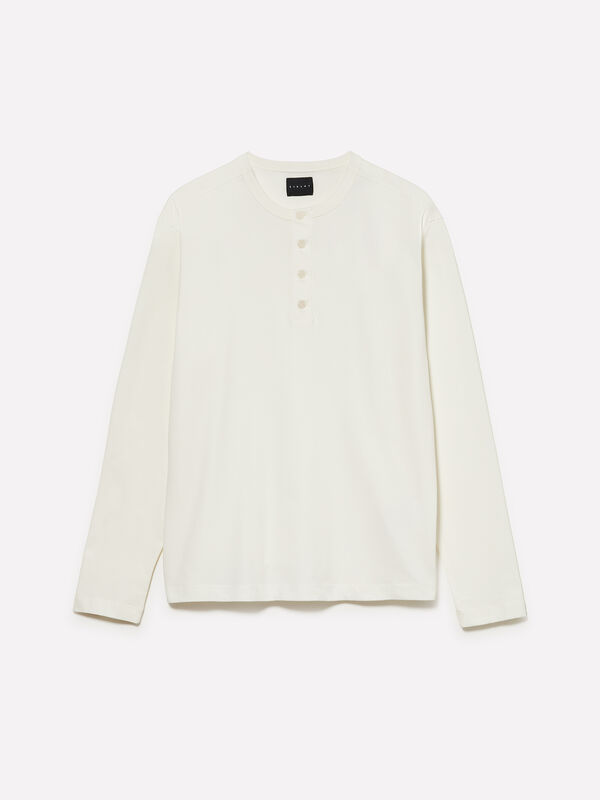 T-shirt carcela de bot&otilde;es - t-shirt de manga comprida para homem | Sisley