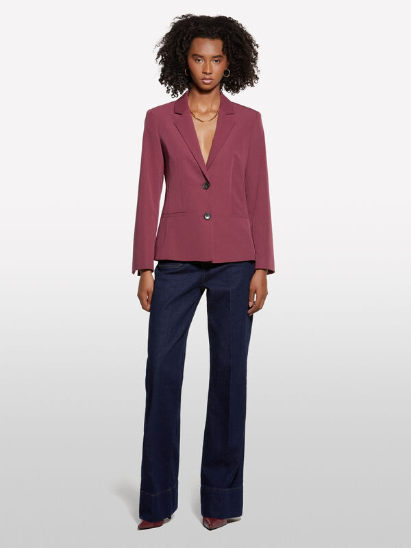 Blazer slim fit bordô - blazers para mulher | Sisley