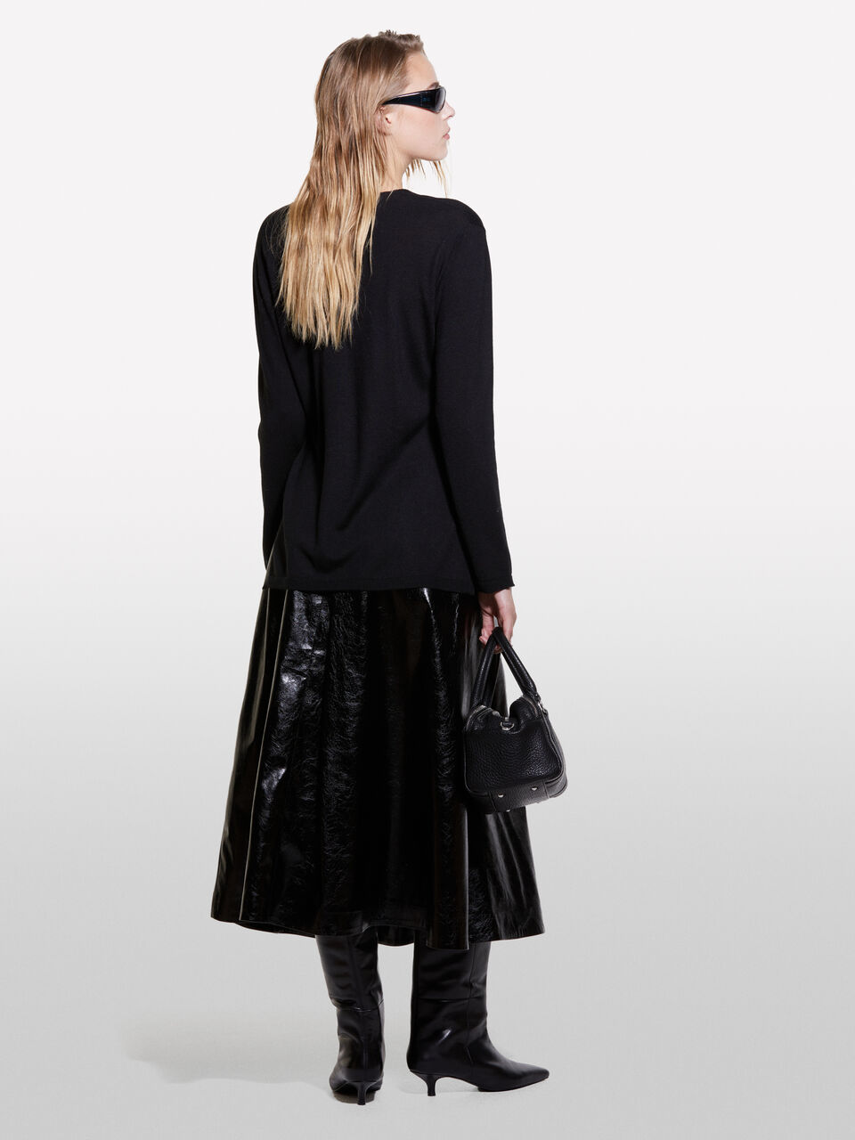 V NECK SWEATER L/S Mulher image number null