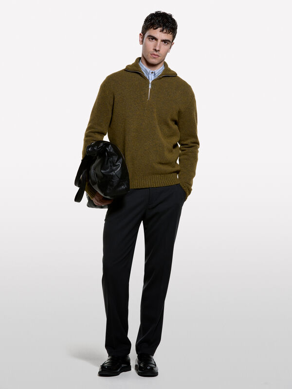 Half-zip sweater - camisolas gola alta para homem | Sisley
