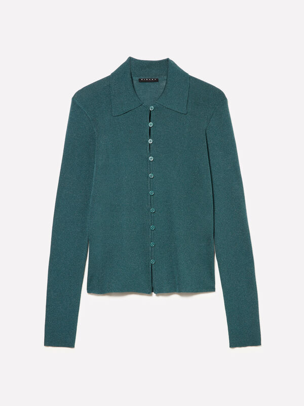 Cardig&atilde; com gola - camisolas gola alta para mulher | Sisley