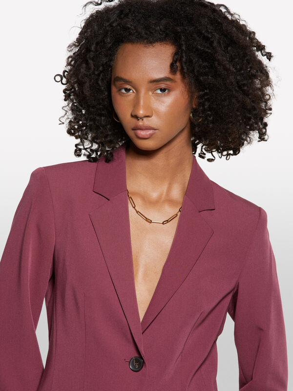 Blazer slim fit bordô - blazers para mulher | Sisley
