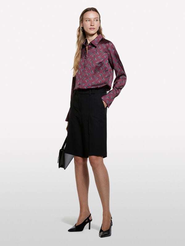 Camisa blush em cetim estampado Camisa blush em cetim estampado - camisas para mulher | Sisley