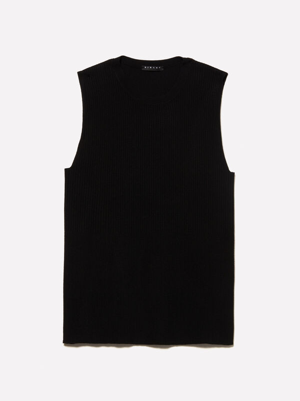 Top de malha preto - tops para mulher | Sisley