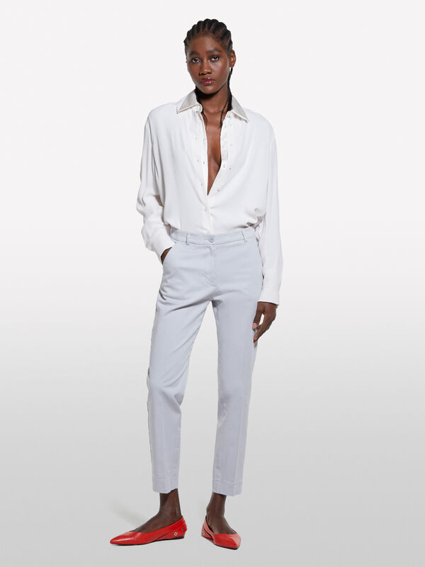 Camisa branco nata regular fit - camisas para mulher | Sisley