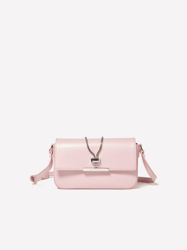Bolsa de tiracolo rosa com corrente - bolsas tiracolo e de ombro para mulher | Sisley