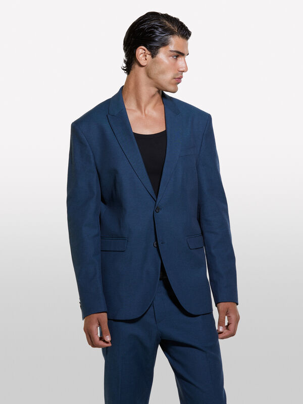 Blazer alfaiataria azul-escuro slim comfort fit - blazers para homem | Sisley