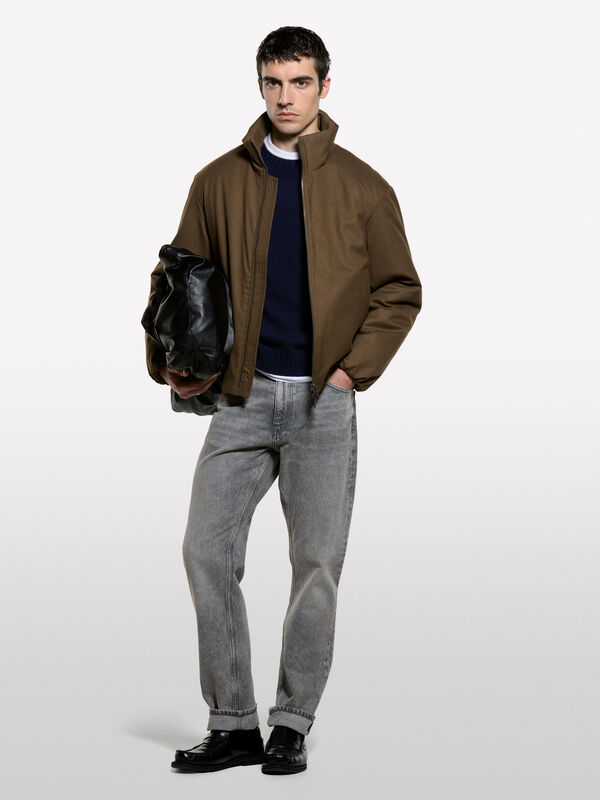 Crew neck sweater in wool blend - camisolas gola redonda para homem | Sisley