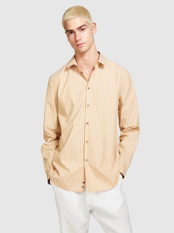 Striped shirt - camisas slim fit para homem | Sisley