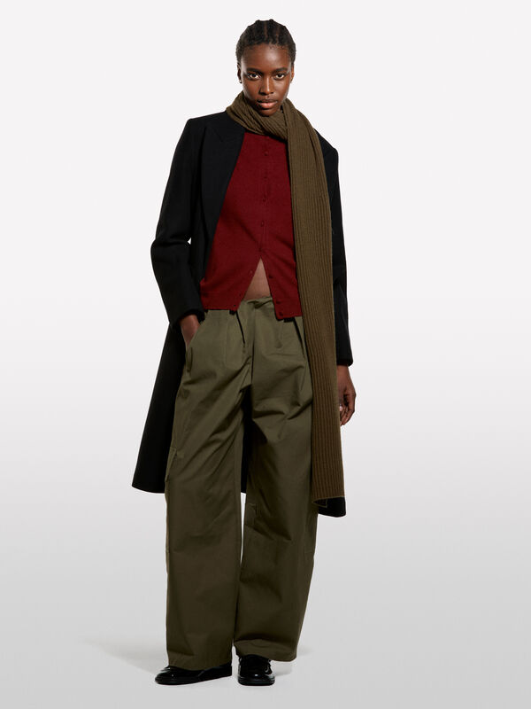 Cardigã regular fit vermelho tijolo - cardigãs para mulher | Sisley