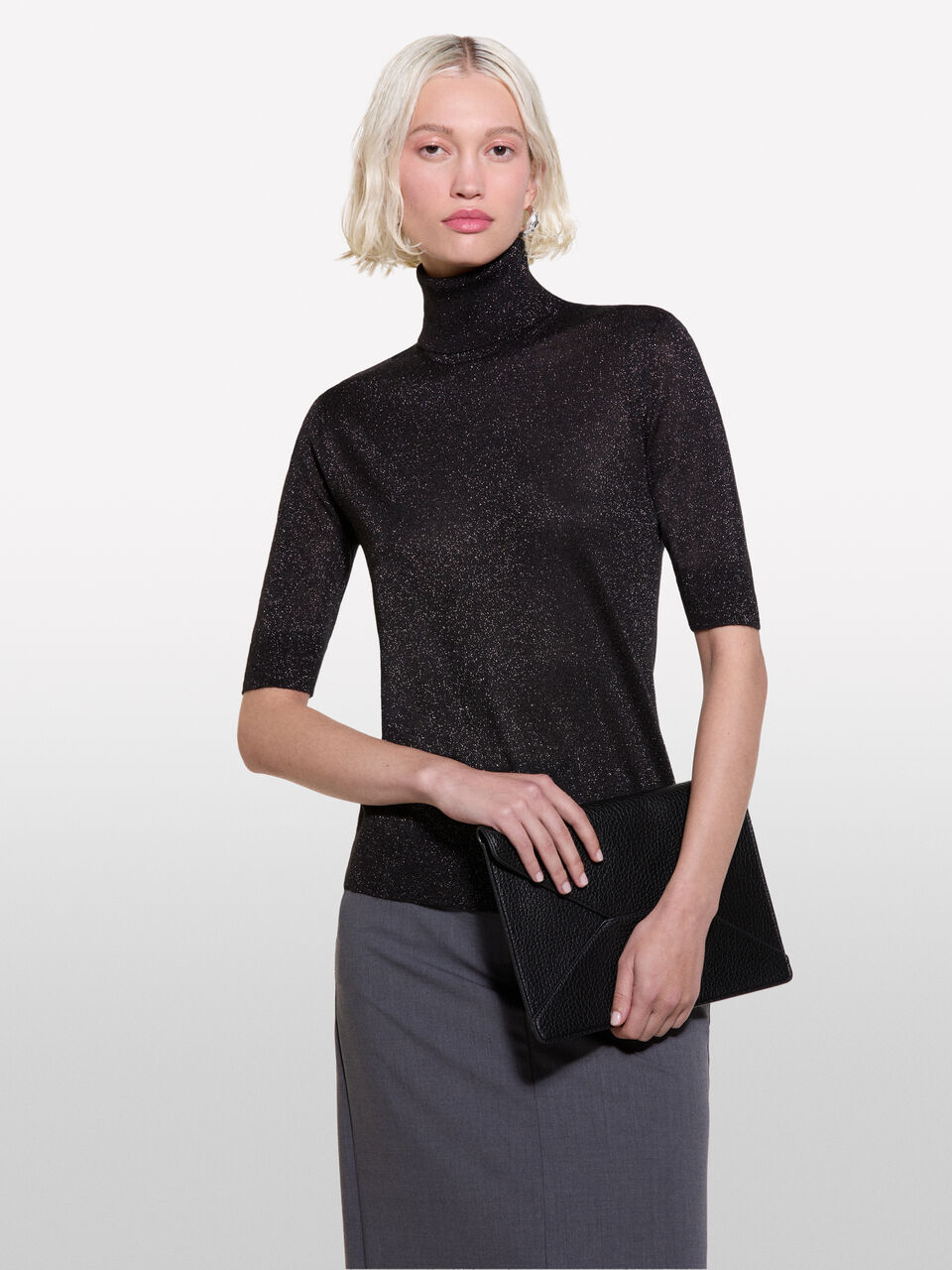 TURTLE NECK SWEATER Mulher image number null
