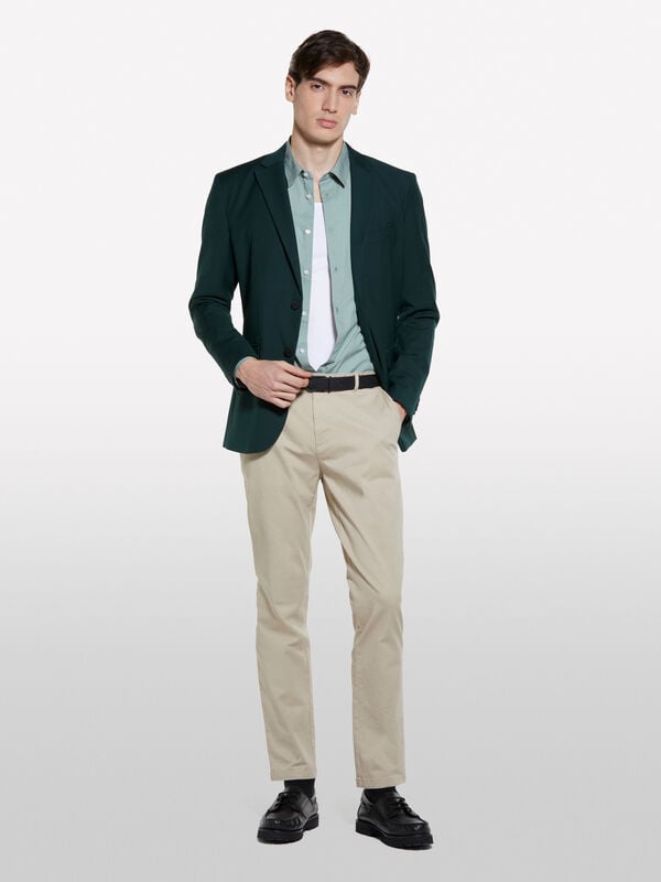 Camisa slim fit estampada preta - camisas slim fit para homem | Sisley