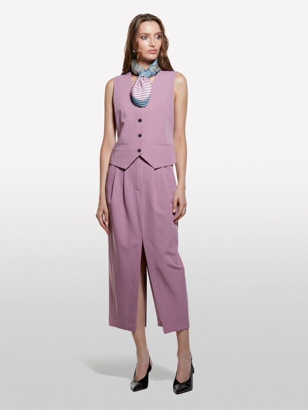 Colete malva slim fit - coletes para mulher | Sisley