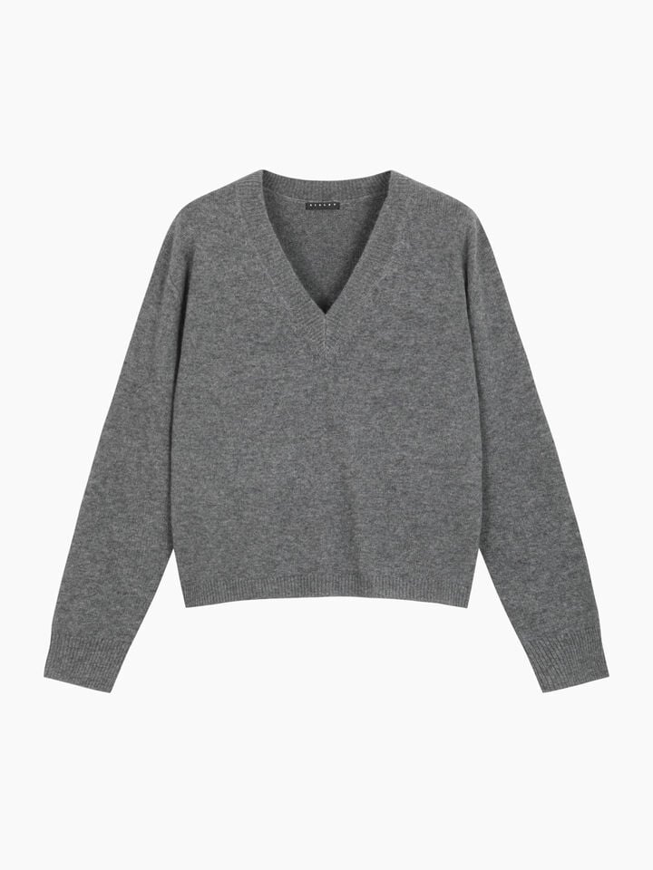 V NECK SWEATER L/S Mulher