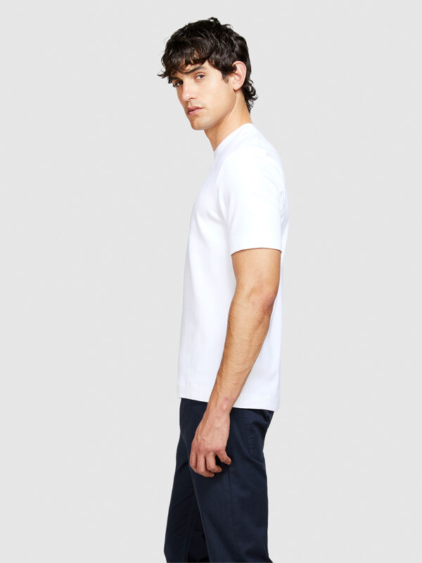 T-shirt cor sólida - t-shirt de manga curta para homem | Sisley