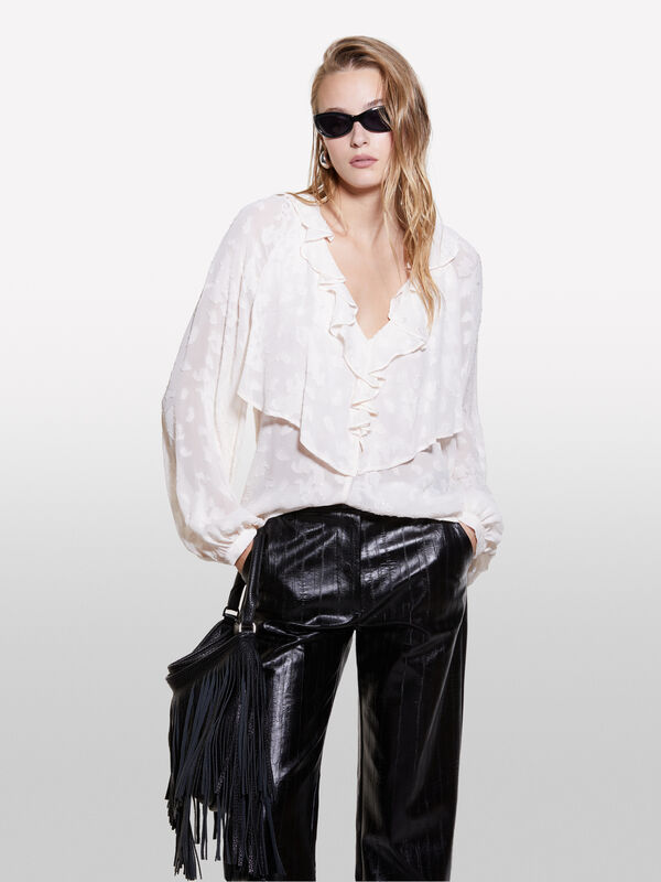 Blusa com folhos - blusas para mulher | Sisley