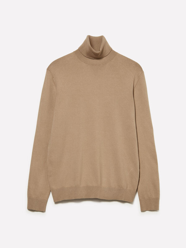 Camisola tortora com gola alta - camisolas gola alta para homem | Sisley