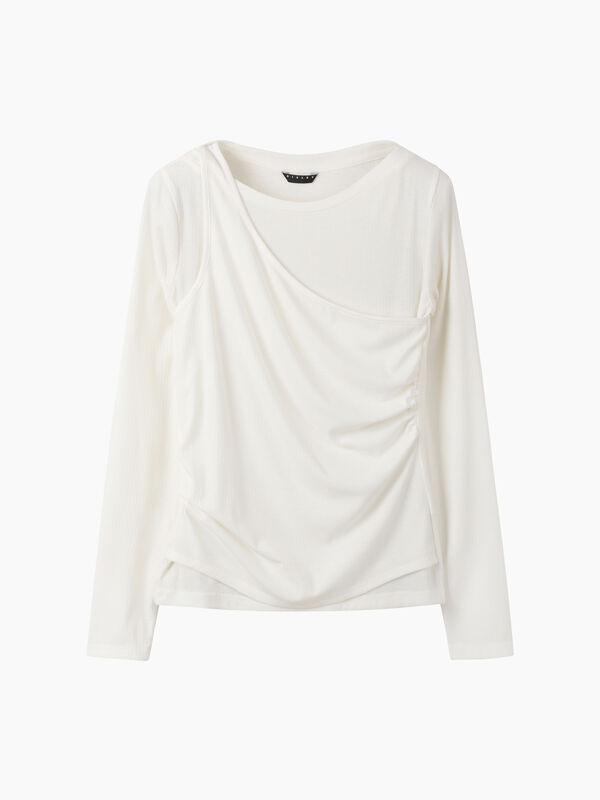 T-shirt sobreposta - sisley k  t shirt manica lunga | Sisley K