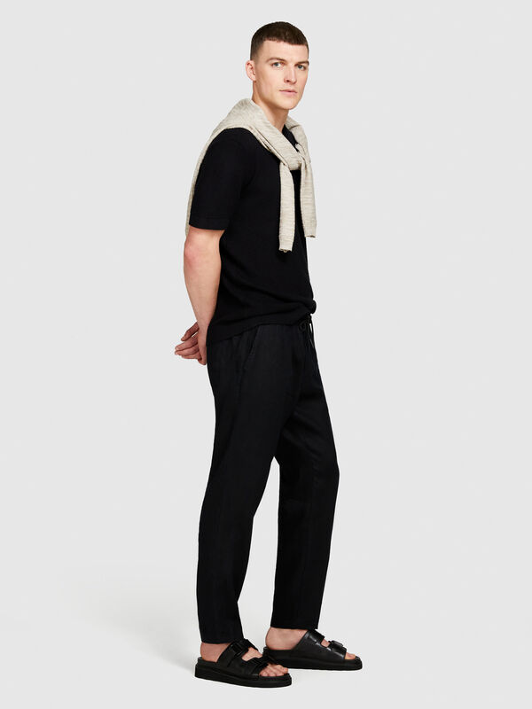 100% linen joggers - calças joggers para homem | Sisley
