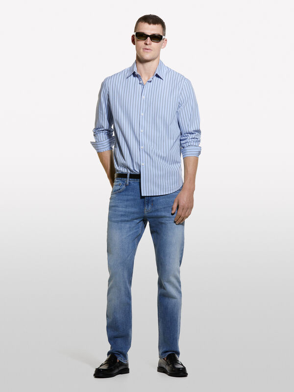 Jeans Phoenix azul regular fit - jeans regular para homem | Sisley