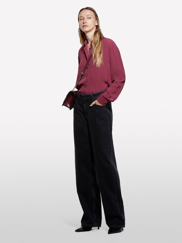 Camisa over fit bordô Camisa over fit bordô - camisas para mulher | Sisley