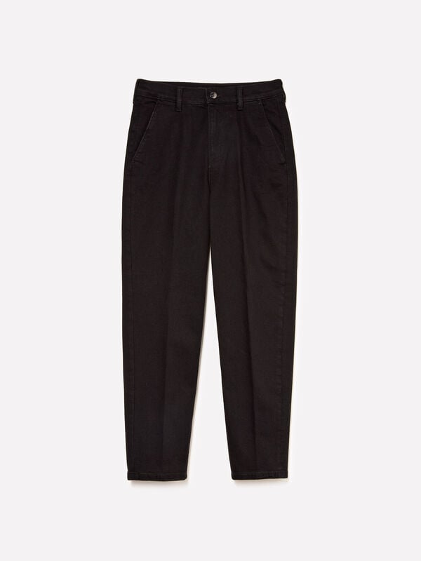 Jeans Style 71 chino slim fit preto Jeans Style 71 chino slim fit preto - jeans slim fit para mulher | Sisley