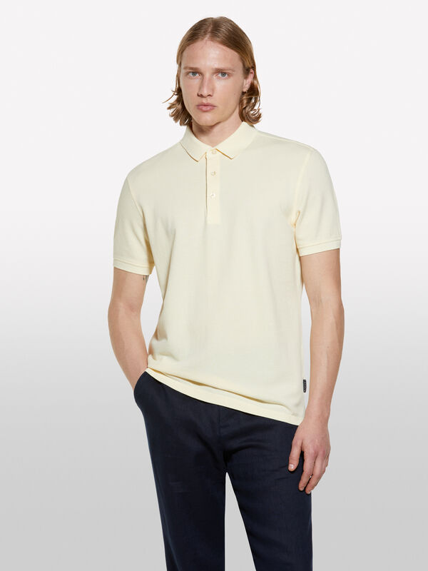 Polo creme 100% algodão - polos para homem | Sisley