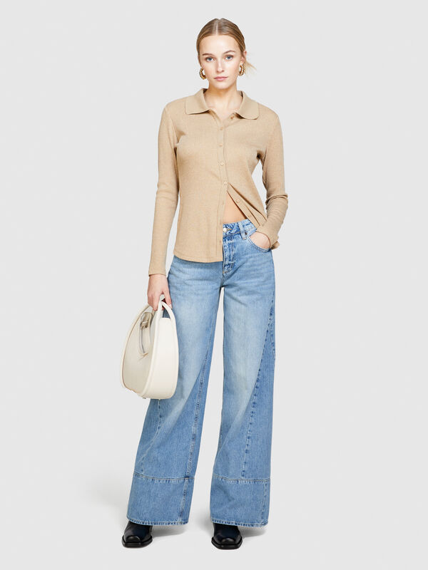 Jeans wide leg - jeans palazzo para mulher | Sisley