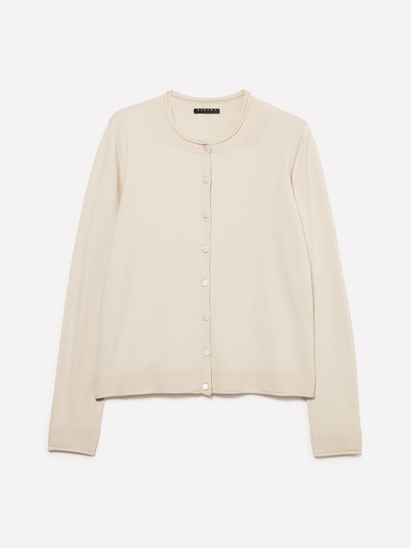 Cardigã regular fit bege - cardigãs para mulher | Sisley