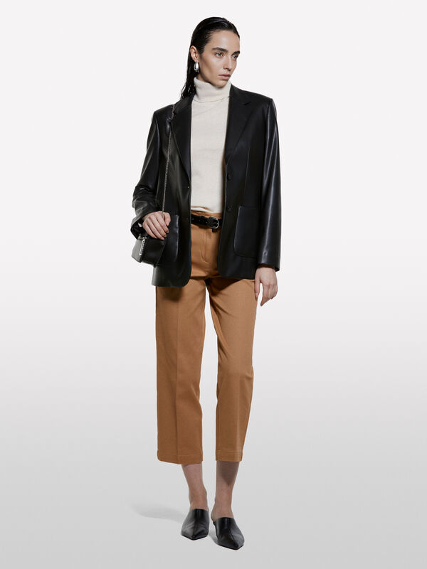 Camisola de gola alta bege - camisolas gola alta para mulher | Sisley