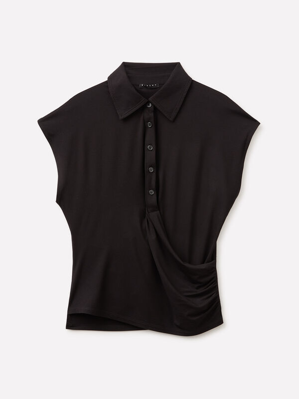 Polo drapeada - tops para mulher | Sisley