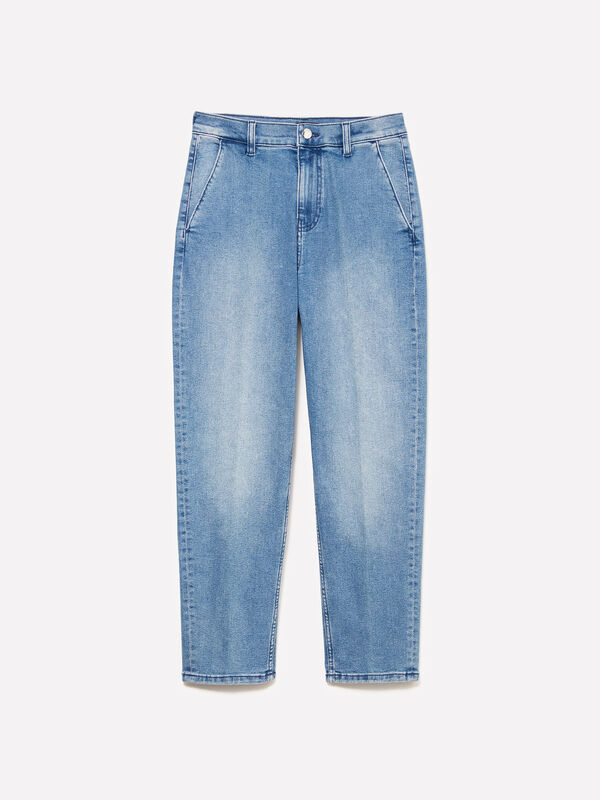 Jeans Style 71 chino slim fit azul - jeans slim fit para mulher | Sisley