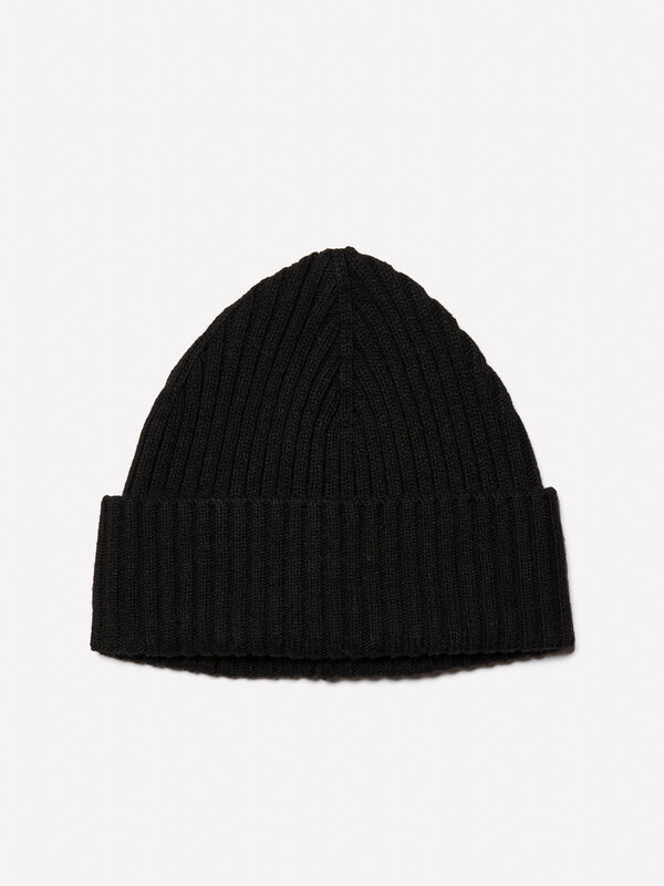 Gorro de malha preto - chapéus para homem | Sisley