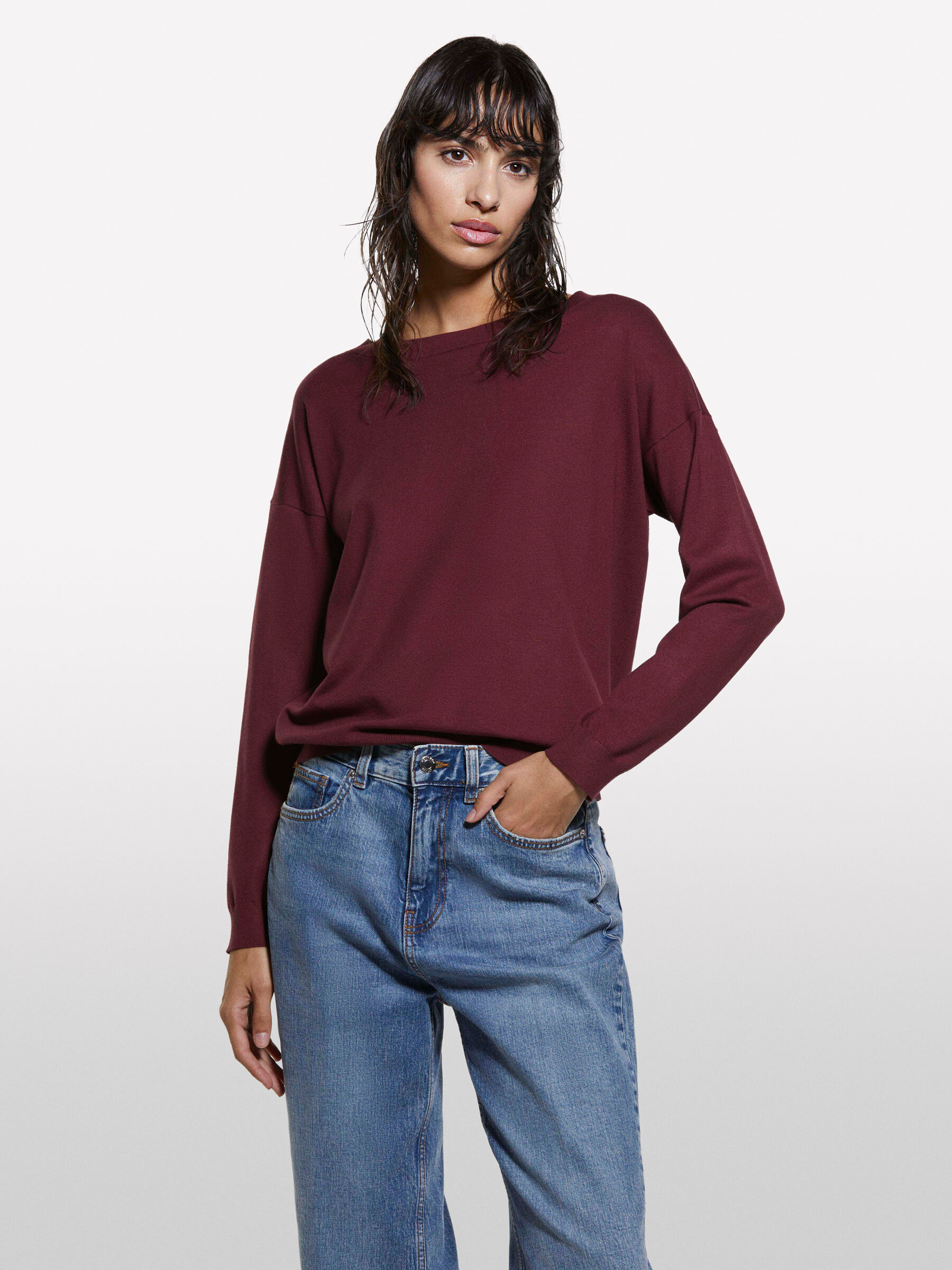 BOAT-NECK SWEAT.L/S Mulher image number null