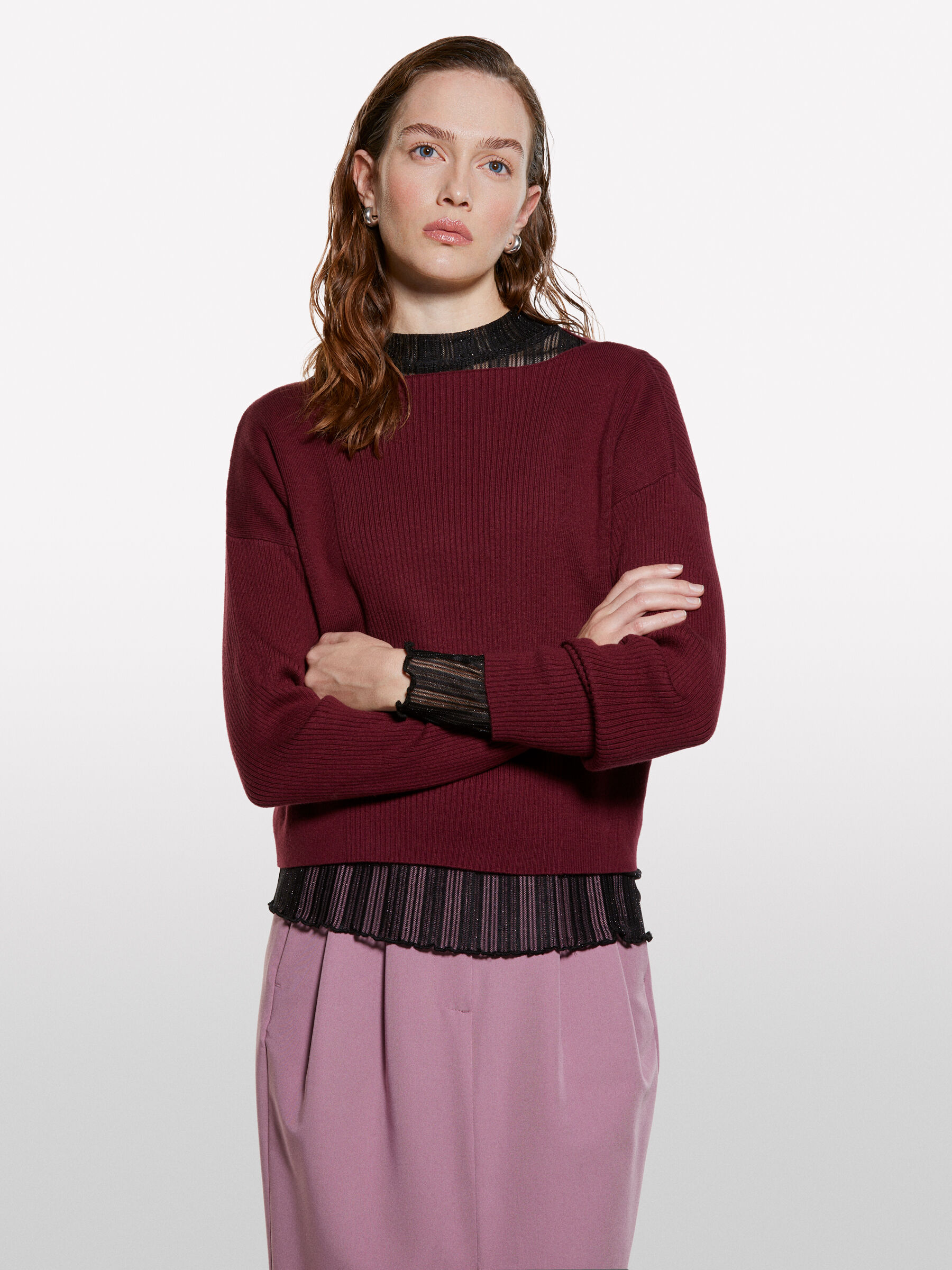 BOAT-NECK SWEAT.L/S Mulher image number null