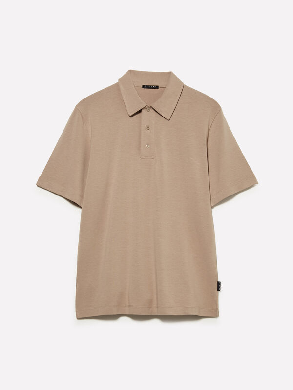 Polo slim fit camel - polos para homem | Sisley