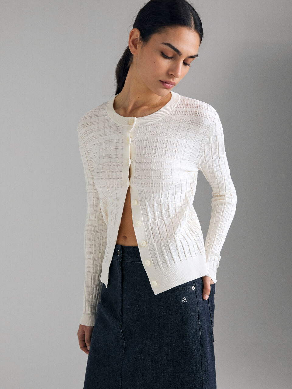 L/S SWEATER Mulher image number null